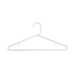 NAHANCO Plastic Tubular Hangers - 16 1/4" White (Pack of 144)