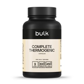 Bulk Complete Thermogenic, Pre-Workout With Caffeine, Chromium, Green Tea, Citrus Aurantium, Kola Nut, BioPerine, Cayenne Pepper, L-Tyrosine, L-Theanine, Pack of 90, 90 Servings, Packaging May Vary