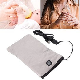 Electric Warming Mitts, Heated Beauty Hand Mittens USB 3 Settings Electric Warming Mitts Electric Heated Mittens Gloves for Hand Nail Art Manicure (Grey)