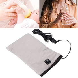 Electric Warming Mitts, Heated Beauty Hand Mittens USB 3 Settings Electric Warming Mitts Electric Heated Mittens Gloves for Hand Nail Art Manicure (Grey)
