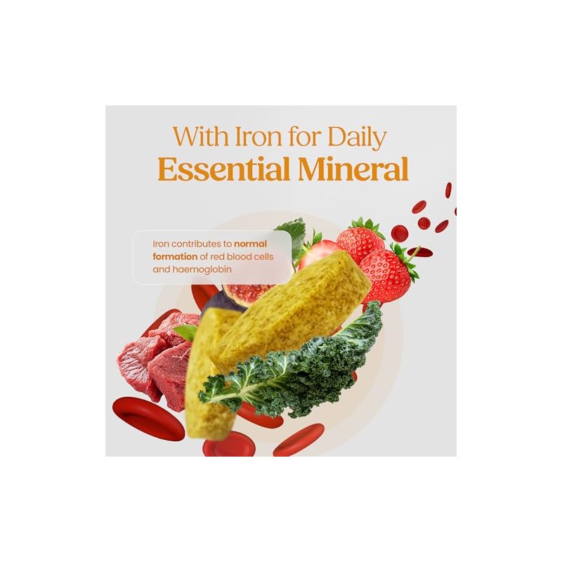 Multivitamin & Iron Tablets – Daily Vitamins & Minerals Supplement