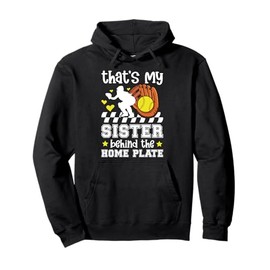 My Sister Softball Catcher Sister Of A Softball Catcher Pullover Hoodie