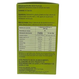 Advanced PURE-SOD Formula - Suplemento Alimenticio a base de extracto de melón - 60 cápsulas | DIEBE DISTRIBUIDORA DE EQUIPOS DE BELLEZA