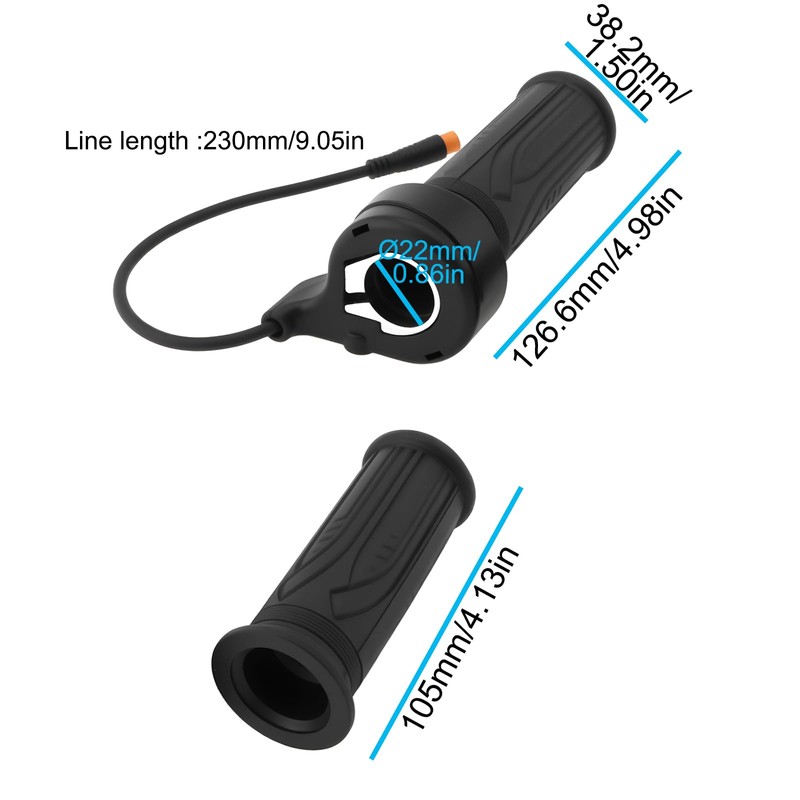 eMagTech Electric Bike Full Twist Throttle 3Pin Left Right Hand