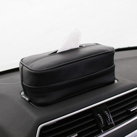 Car Tissue Holder,Travel Napkin Tissue Dispenser Holder Car Pu Leather Fits Most Cars, SUVs, Trucks, and Vans
