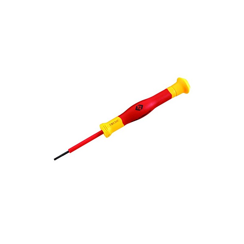 C.K T4897 VDE Precision Screwdriver, Red/Yellow/Black, Set of 7 Piece