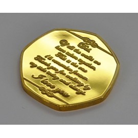 The Commemorative Coin Company FATHER OF THE BRIDE 24ct Gold WEDDING DAY Commemorative. Wedding Gift/Present/Favour. Thank You Father/Dad