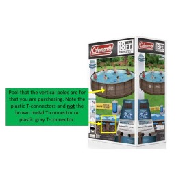 Bestway and Coleman 1 NEW Brown **Small OD** Vertical Pole Coleman 18' x 48" Power Steel Pool Only