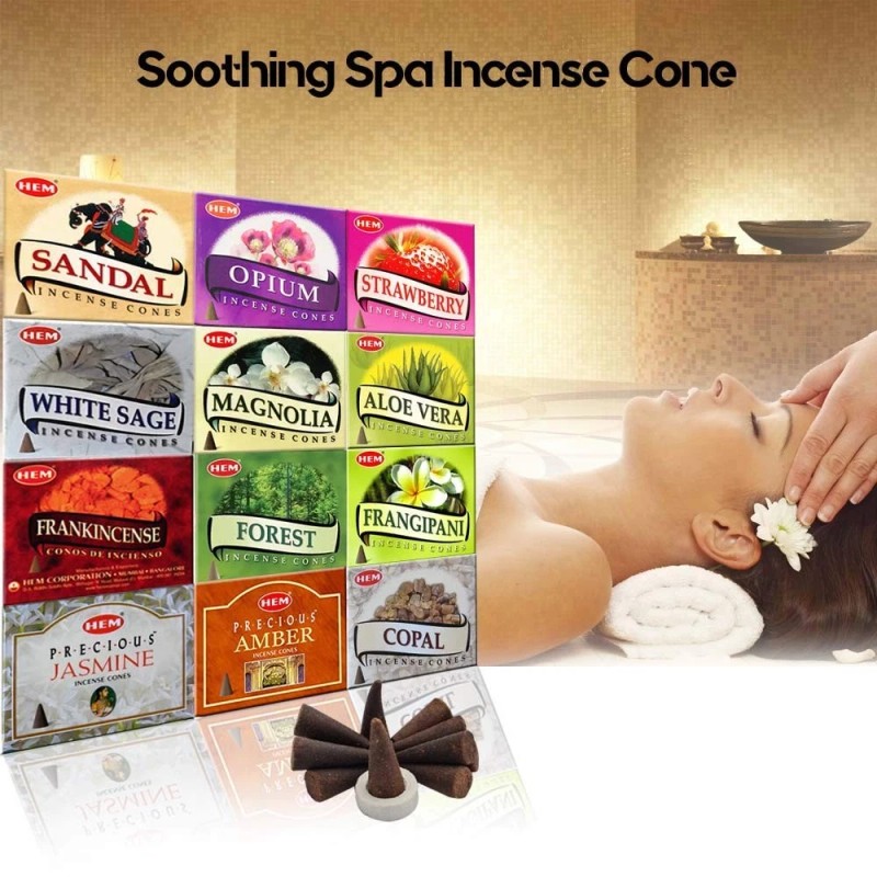 HEM 12 Assorted Boxes of HEM Incense Cones | Natural