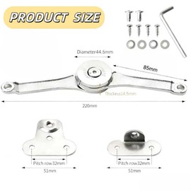 Gopbod Lid Support Hinge 2 Pack Heavy Duty Folding Lid Stay for Cabinet