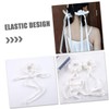 Vaguelly 6pcs Ribbon Hair Scrunchies for Women Elastic Hair Ties