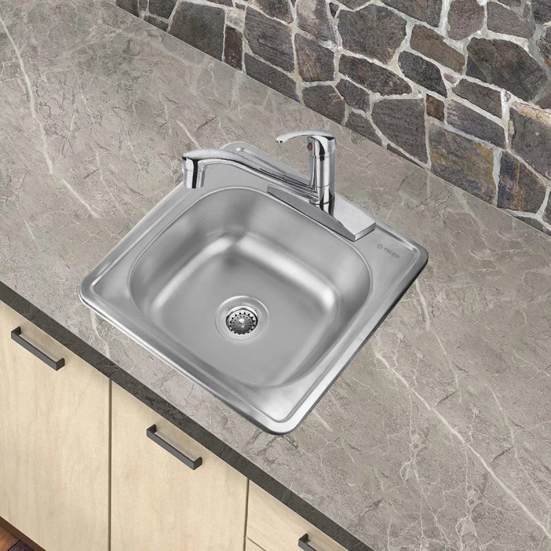Meer Faucets By Cnx Tarja Con Mezcladora Monomando De Acero