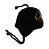 RW Rasta Peace Wool Ski Hat Black