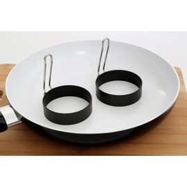 Premier Housewares Egg Rings / Egg Frying Rings / Non Stick Egg Rings / Egg Rings for Frying - Set of 2