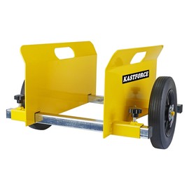 KASTFORCE KF4006 Panel Dolly, 600 Lbs Capacity, Drywall Mover with 8" Non-Flat Wheels, Adjustable Clamp Cart, Wood Fence Door Dolly, Lifting Handles
