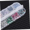 Healeved Nail Designs 1.5mm Nail Rhinestones Glitter Decorations Set for