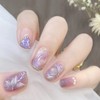 HAPVITAL 24-Piece Set, Nail Tips, Short, Spring and Summer Trend,