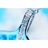 Whale Tail Blue Opal & Clear Cubic Zirconia Line Embellished