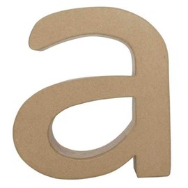 Décopatch AC394O Paper Mache Fantasy Letter "a", 5 x 22 x 23 cm, Ideal for Decorating Your Home, Cardboard Brown