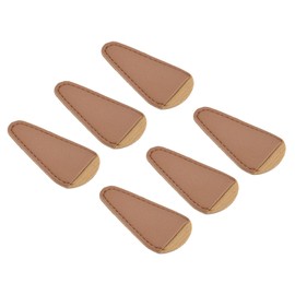 PATIKIL 2.9"x1.5" PU Leather Scissors Sheath, 6 Pack Scissors Cover Protector Portable Collect Bags for Eyebrow Trimming Beauty Tool Protection, Yellow Brown