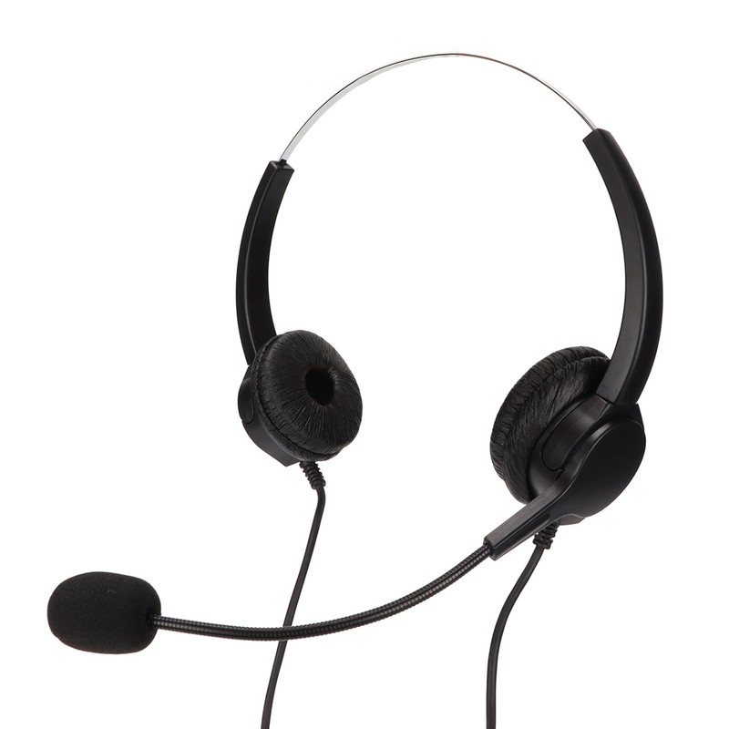 Call Center Headset Dual 3.5mm Plug Hearing Protection Noise Cancelling