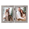 Frametory, 5x7 Double Hinged Picture Frame with Glass Front, Engineered