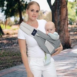 CUBY Portable Breathable Baby Sling, Baby Essentials for Newborn Quick Dry Air 3D Mesh Fabric Wrap Baby Carrier Adjustable Sling Easy Toddler Carrier for Newborn up to 0-24 Months 45 lbs