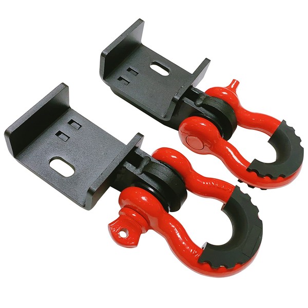 Fivepine Front Demon Tow Hook Bracket with 3/4 inch Shackles Fit for Toyota Tacoma 2009-2021 Demon Shackle Mount