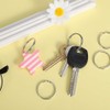 Fanshiontide 100 Pcs 25mm Diameter Key Ring Sliver Stainless Steel