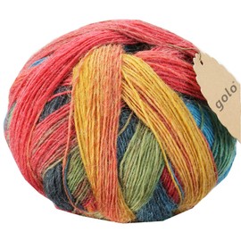 golo Wool Yarn for hand Knitting 100g Cashmere Multicolor Rainbow Yarn Fancy wool (Multicolor-020, 500M)