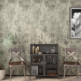 Wallink 30"×118" Grey Concrete Industrial Style Textured Wallpaper Stick and Peel Removable Vintage Grey Contact Paper for Countertops Cabinets Self Adhesive Faux Cement Concrete Wallpaper for Bedroom