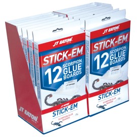 Stick-Em 198-12S 12 Pack Scorpion Glue Trap, Brown/A