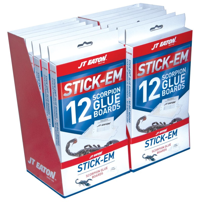 Stick-Em 198-12S 12 Pack Scorpion Glue Trap, Brown/A