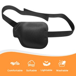 Hanlsee 2pcs Eye Patch,Medical Eye Patches for Adults and Kids, Black (1Left 1Right)