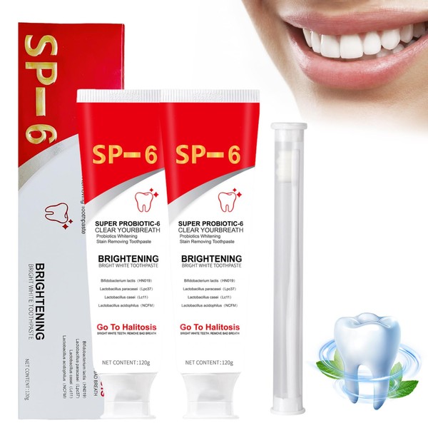 Nadiaen Sp-6 Ultra Whitening Toothpaste 2 PCS Sp-6 Toothpaste Probiotic
