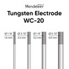 WC-20 GREY 1/8" Tungsten Electrode TIG Welding 10-Pack (2% Ceriated