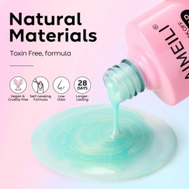 AIMEILI Glitter Top Coat Mother of Pearl 10 ml No Wipe Top Coat Pearl Effect Nail Gel UV Mother of Pearl Top Coat Pearl Shimmer 010