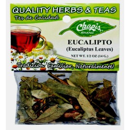 CHAPIS HIERBAS HERBS EUCALIPTO Net Wt. 1/2 oz. (14 g) 3, 6, 12 Packs - 12 PACKS