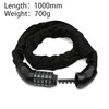 Bike Lock Bicycle Lock Chain ，5-Digit Combination Lock Core Steel