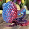 4PCS 3D Printed Snake in Egg, 3D Printed Dragon Egg