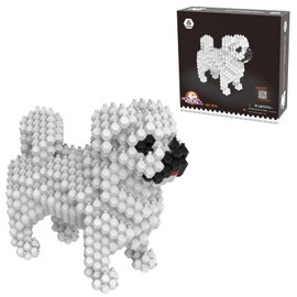 KADELE Cute Dog Building Animal Sets, Extremely Challenging STEM Building Blocks Decor for Adults Kids, Micro 3D Educational Toys for Boys Girls Ages 8 and Up, Pekingese (421 Pieces)