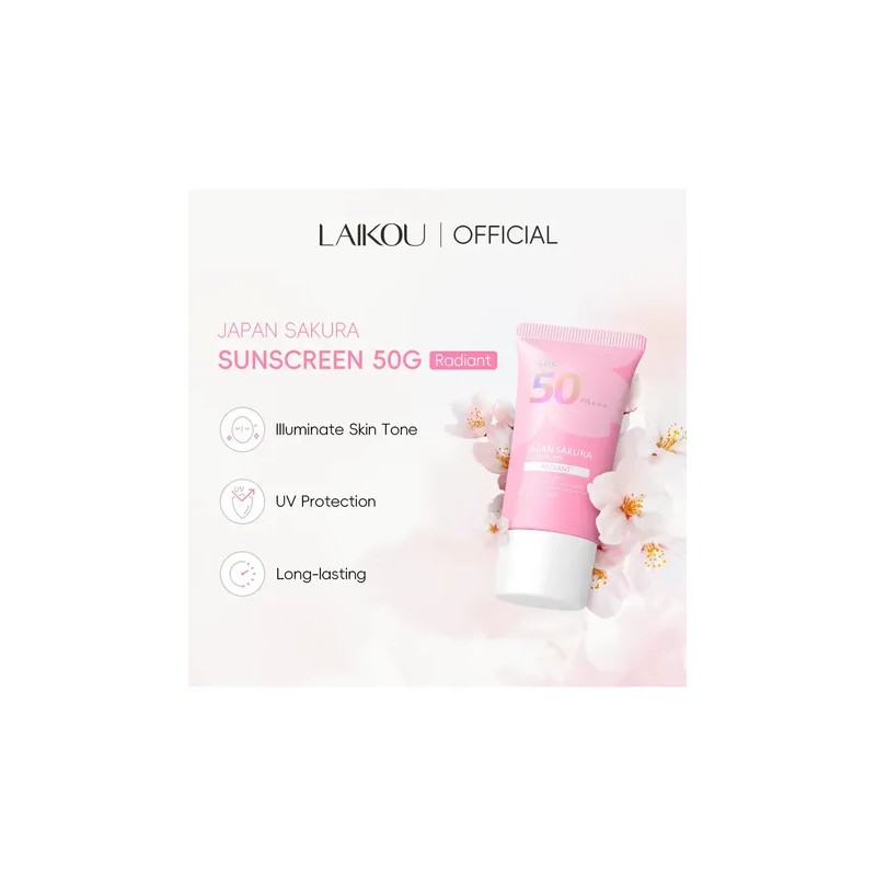 Set Cuidado Facial Laikou Sakura 4pcs Con Protector Solar