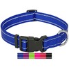 DEY - Premium Nylon Dog Collar, Reflective, Adjustable, for Small