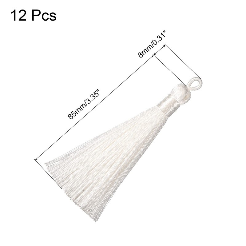 sourcing map Bookmark Tassels - 12Pcs 3.66" Silky Soft Mini