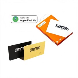 【Only For iPhone】 Bluetooth Card Wallet Tracker, gps, Key Finder,Tracker Tag,Apple Find My Compatible, for Tracking Keys, Wallets,Luggage,Water Proof - Color: Gold 2 Pack