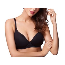 WonderBra Back and Side Smoothing Spacer Wireless Bra, Black, 34D