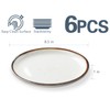 ONEMORE Ceramic Plates Set of 6, 8.5 inch Small Dinner