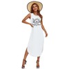 Women's Casual Beach Summer Dresses Sleeveless Graphic Long Sundress Cover