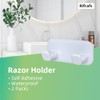 Self-Adhesive Razor Holder for Shower 3 Pack,Removable & Reusable Waterproof