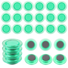 ZDZBLX Fridge Magnets - 28 Pack Mini Heavy Duty Magnets for Whiteboard, Fridge & Crafts (Transparent, Green)